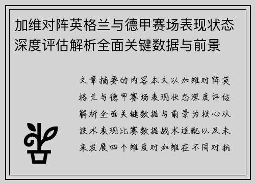 加维对阵英格兰与德甲赛场表现状态深度评估解析全面关键数据与前景